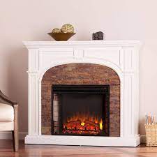 Electric Fireplace In White Hd90671