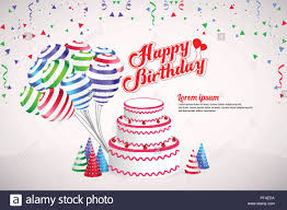 Happy Birthday Party Vector Template Design Background Stock