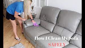 how to clean a leather sofa safely
