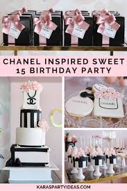 chanel inspired sweet 15 birthday party