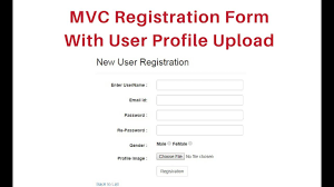 mvc registration form with database