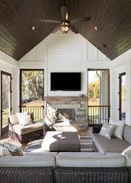 Four Season Porch With Fireplace Ideas