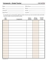 Assignment Tracker Heres A Simple Free Printable That You Can Use