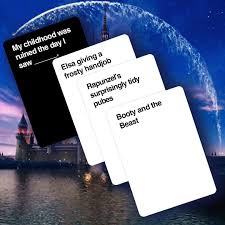 Cards games against disney is a card game mirrored on the cah games for fans of disney with a wicked sense of humour. The Cards Against Disney Game Is As Raunchy As You D Expect Popsugar Love Sex