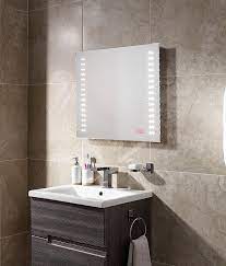 led bathroom mirror built in led clock