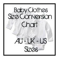 convert baby clothes size chart
