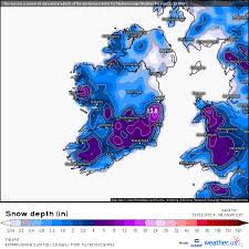 Shocking Weather Maps Forecast High Ground In Ireland To Get