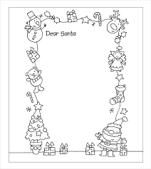 Coloring Letter Wish List To Dear Letterhead Printable Note