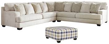 Ottoman can be placed at both sides. Rawcliffe 3 Piece Sectional With Ottoman 19604 S1 08 Living Room Groups St Lucie Discount Furniture