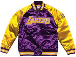 The super smart jacket is arriving in classic black color to. Mitchell Ness Men S Los Angeles Lakers Tough Season Satin Jacket Varsity Jacket Satin Jackets Lakers Jacket