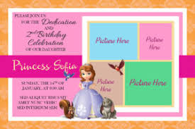 All too colorful and all too joyous, you can never go wrong with this disney theme. Sofia The First Birthday Christening Invitation Dioskouri Designs