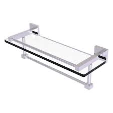 Gallery Rail Glass Shelf With Towel Bar