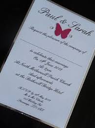 Details About Personalised Handmade Butterfly Wedding Invitation Invite Sample Day Evening