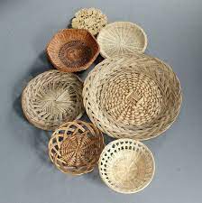 7 Woven Wall Baskets Wicker Basket Wall