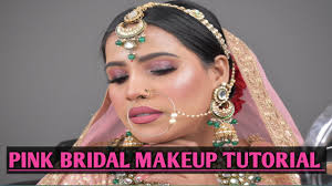pink bridal makeup tutorial step by