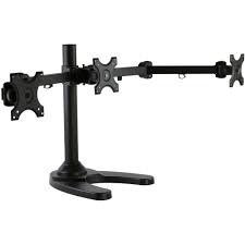 triple arm freestanding monitor stand