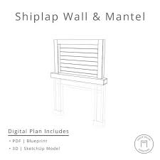 Shiplap Wall Mantel Woodworking