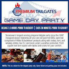 Premium Tailgate Game Day Party Tennessee Titans Vs New