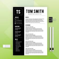 Two Page Resume Template Resume Builder Cv Template Cover Letter Ms Word On Mac Pc Sample Instant Download