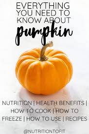 pumpkin nutrition health benefits