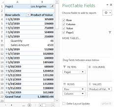 how to create a pivot table from