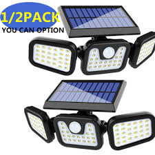 1 2pack Solar Security Lights 3 Head