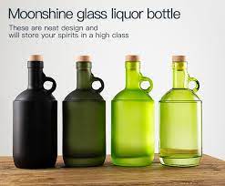 clear glass moonshine liquor jugs