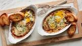 baked eggs with herbs