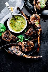 grilled lamb chops with mint sauce