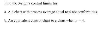 Solved Find The 3 Sigma Control Limits For A A C Chart W