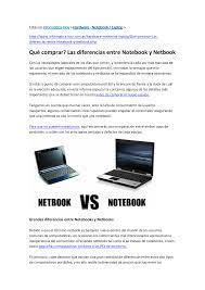 Qué comprar? Las diferencias entre Notebook y Netbook