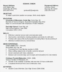 Resume Part Time Job Resumes For On Campus Jobs Sample