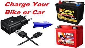 This means that if you have a 2 amp battery charger it would take you 48 hours to charge your car battery. How To Charge 12volt Bike Car Battery With 5volt Mobile Phone Charger Updated 2020 Shop Online Youtube
