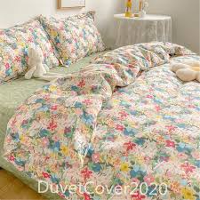100 Cotton Rainbow Fl Duvet Cover