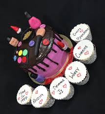 makeup themed cake send