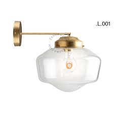 Brass Wall Lamp 128 003 Go With Glass