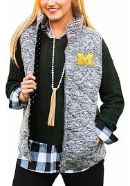 Gameday Couture Michigan Wolverines Womens Grey City Chic Vest 7910409