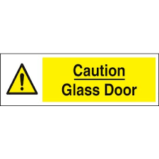 Caution Glass Door