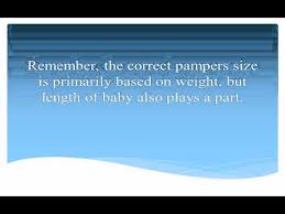 Pampers Size Chart Youtube