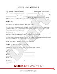 free vehicle lease agreement make