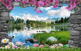 amazing 3d nature background and
