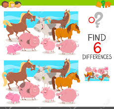 See if you can find the 7 differences between these beach party scenes. Cartoon Illustration Of Spot The Differences Educational Game Royalty Free Cliparts Vectors And Stock Illustration Image 77046385