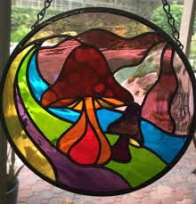Funky Mushroom Stained Glass Pattern
