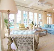 pastel beach home in blue yellow