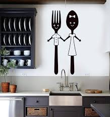 Vinyl Wall Decal Funny Spoon And Fork