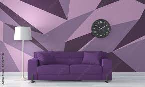 Ideas Of Purple Room Geometric Wall Art