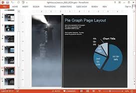 Pie Chart With Lighthouse Animation Jpg Fppt