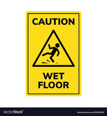wet floor sign safety yellow slippery