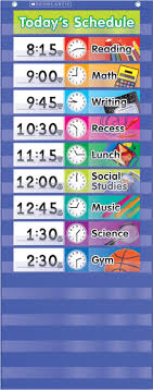 Scholastic Daily Schedule Pocket Chart Blue