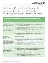 California Professional Standards For Educational Leaders